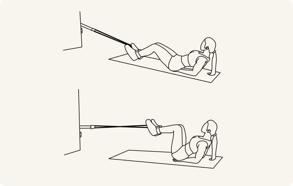 Abdominal Knee Tucks - Resistance Band Exercise