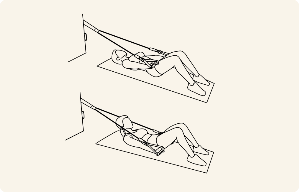 Resisted Crunches - Resistance Band Exercise