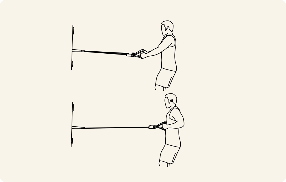 Standing Rows - Resistance Band Exercise