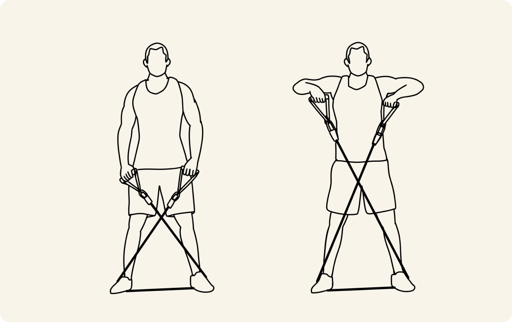 Upright Rows - Resistance Band Exercise