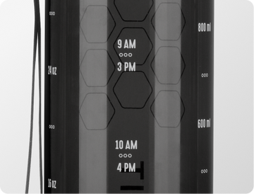 INEVIFIT Sports Bottle time and volume markers