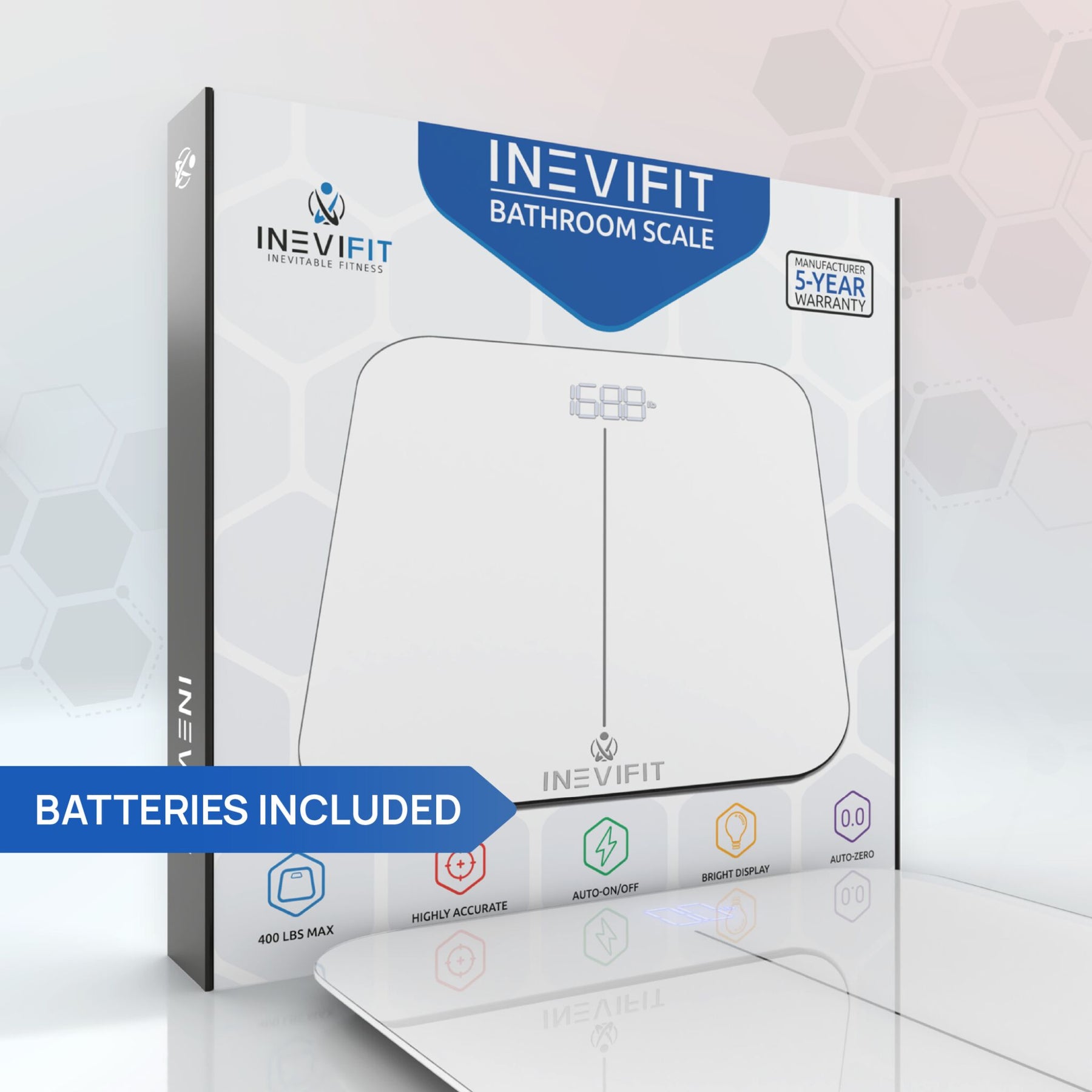 INEVIFIT Bathroom Scale & Digital Kitchen Scale Fitness Bundle, Complete  Body Composition and Nutrition Tracking Solution with Batteries Included